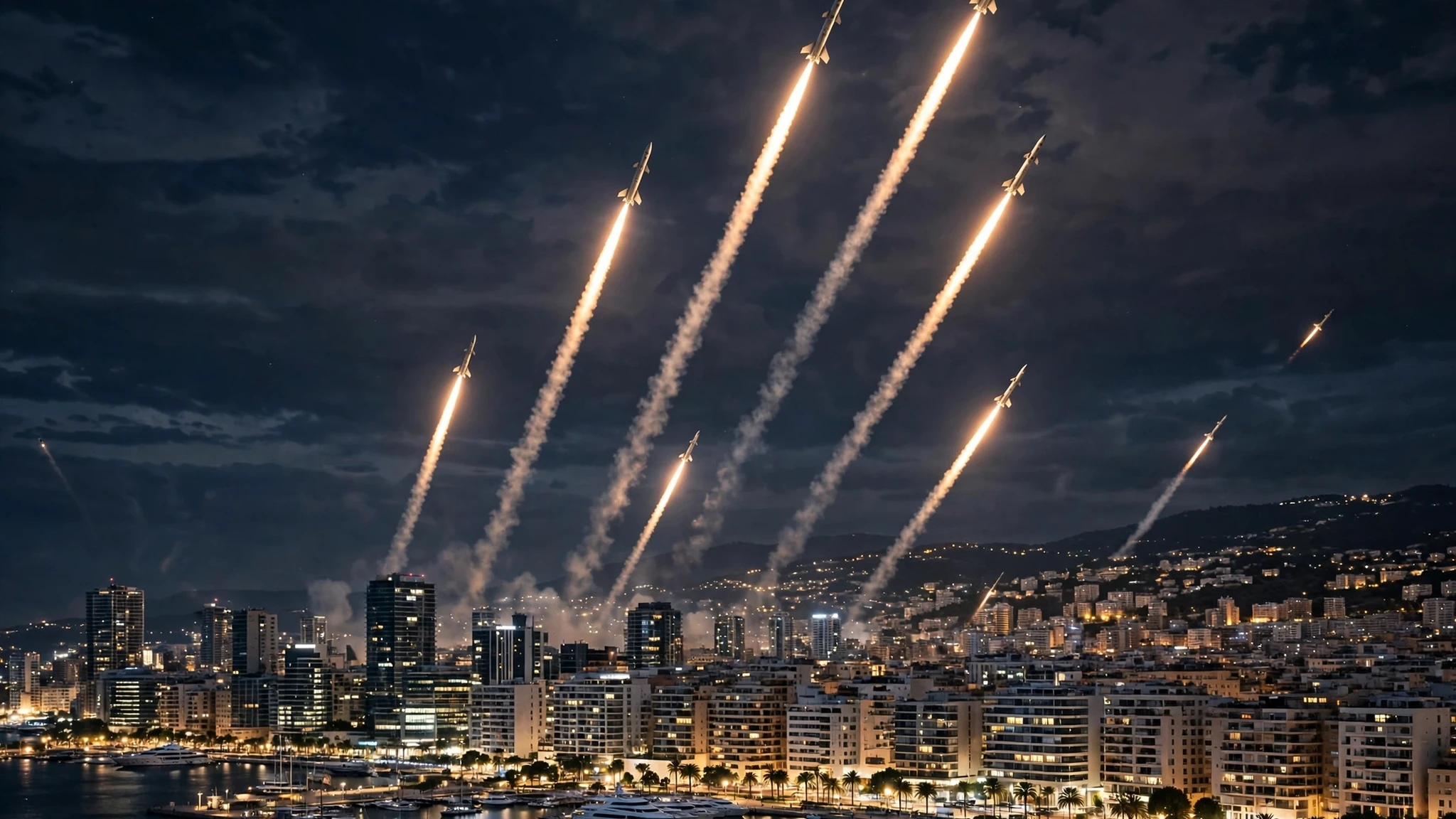 Iran Fires Largest Missile Salvo at Central Israel