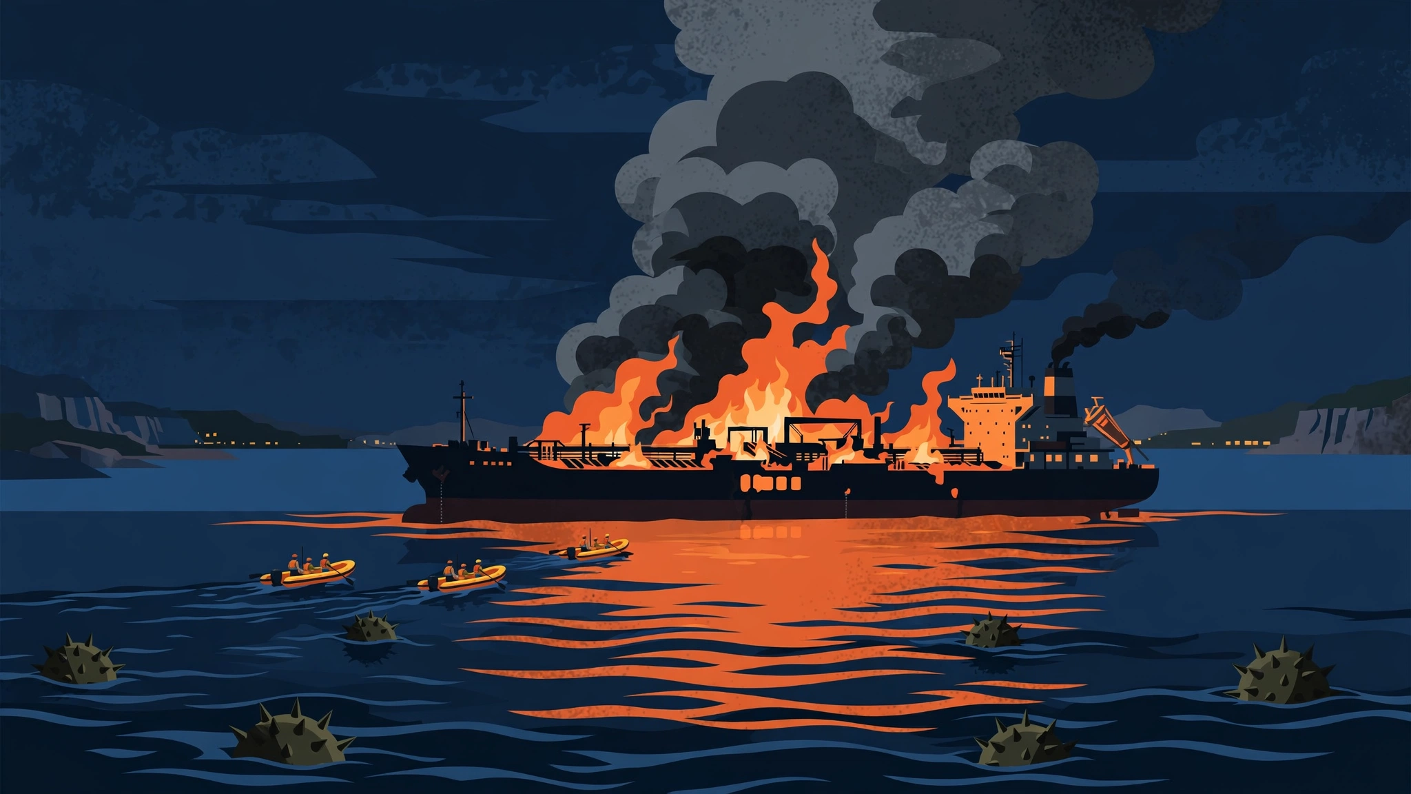 Seven Tankers Hit in Strait of Hormuz as War Fears Grow