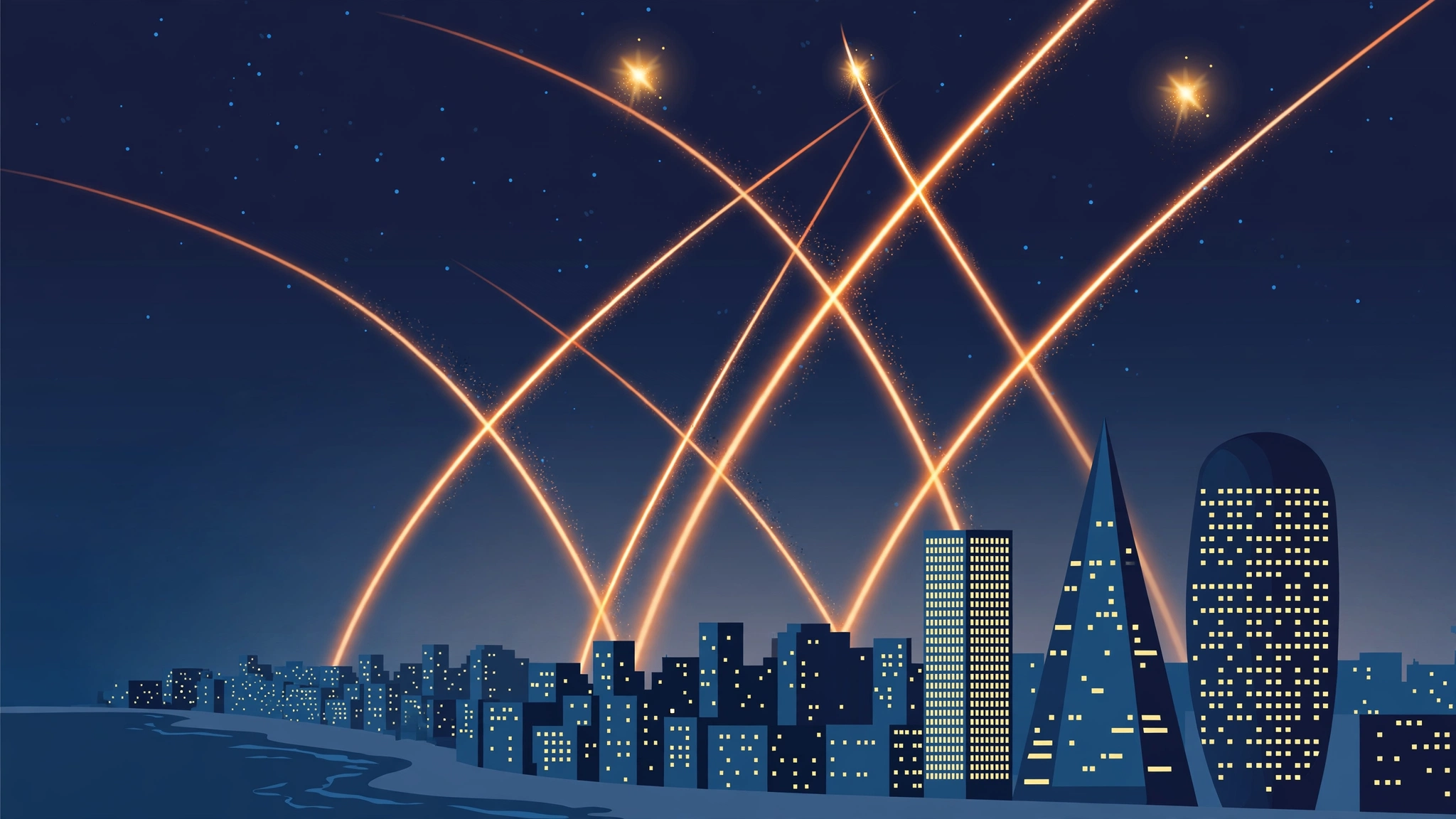 Iranian Missiles Strike Ramat Gan East of Tel Aviv