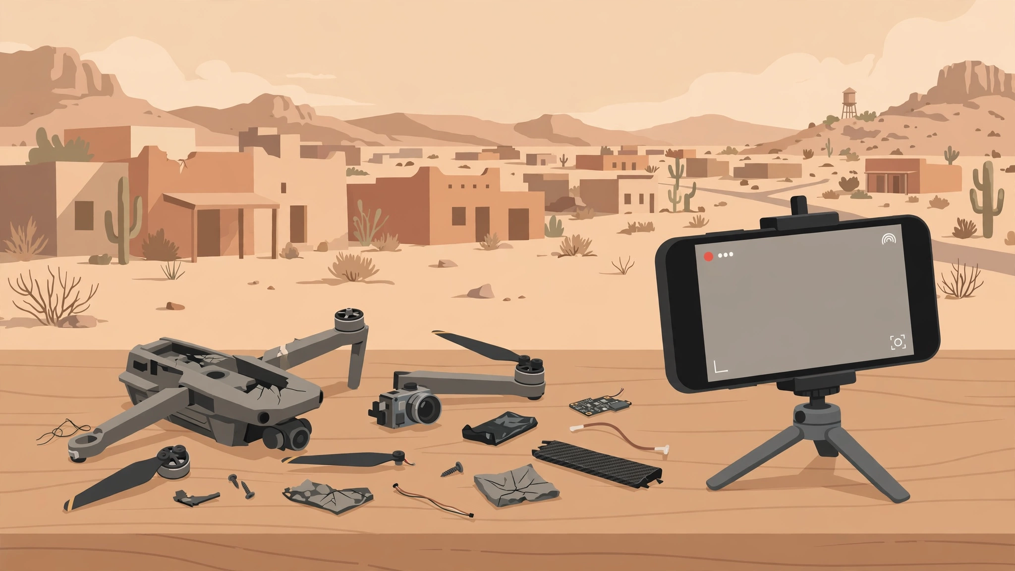 Iraqi Boys Try to Sell Crashed Drone Parts on TikTok